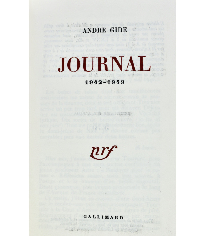 GIDE (André) - Journal 1942-1949 - BONET (Paul)