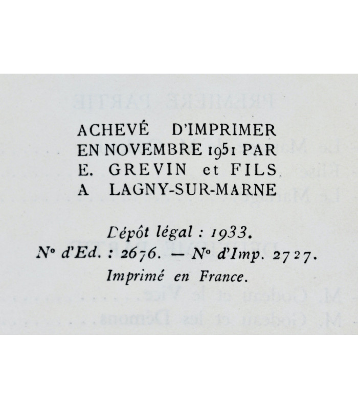 JOUHANDEAU (Marcel) - Monsieur Godeau marié - PRASSINOS (Mario)