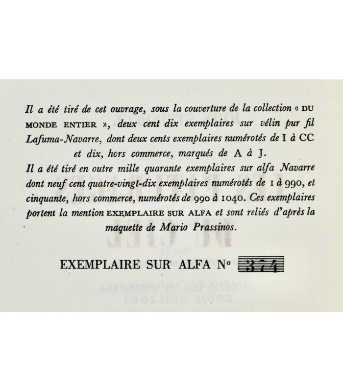 STEINBECK (John) - Les Pâturages du ciel - PRASSINOS (Mario)