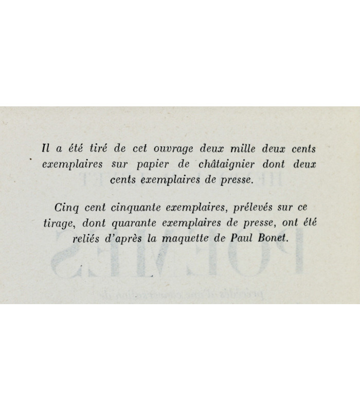 LEVET (Henry J.-M.) - Poèmes - BONET (Paul)