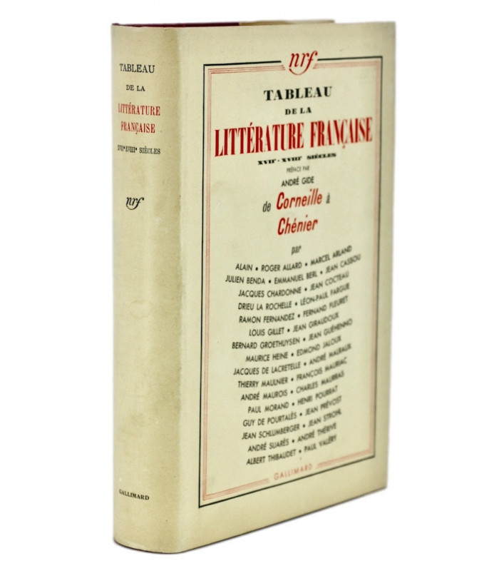 GIDE (André) - Tableau de la littérature française XVIIe-XVIIIe siècles de Corneille à Chénier