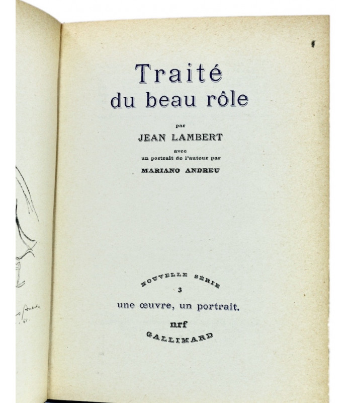 LAMBERT (Jean) - Traité du beau rôle - PRASSINOS (Mario)