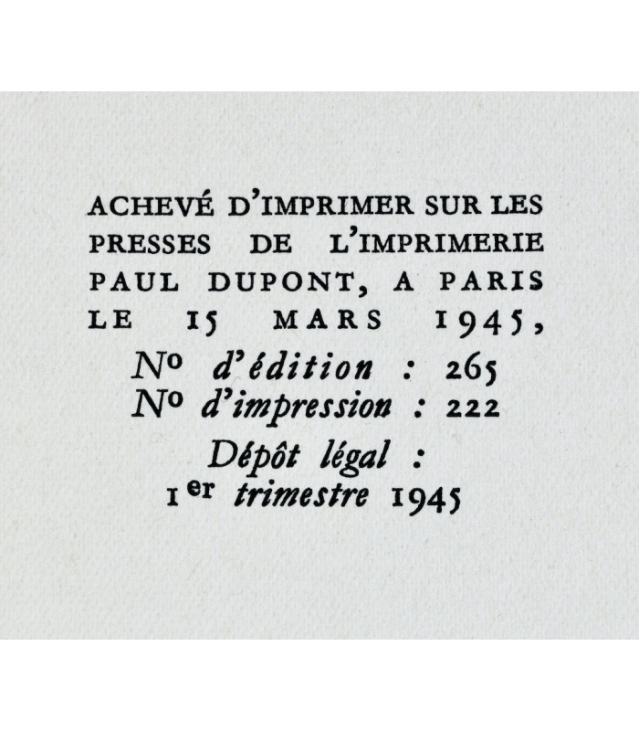 SARTRE (Jean-Paul) - L’Âge de raison - PRASSINOS (Mario)