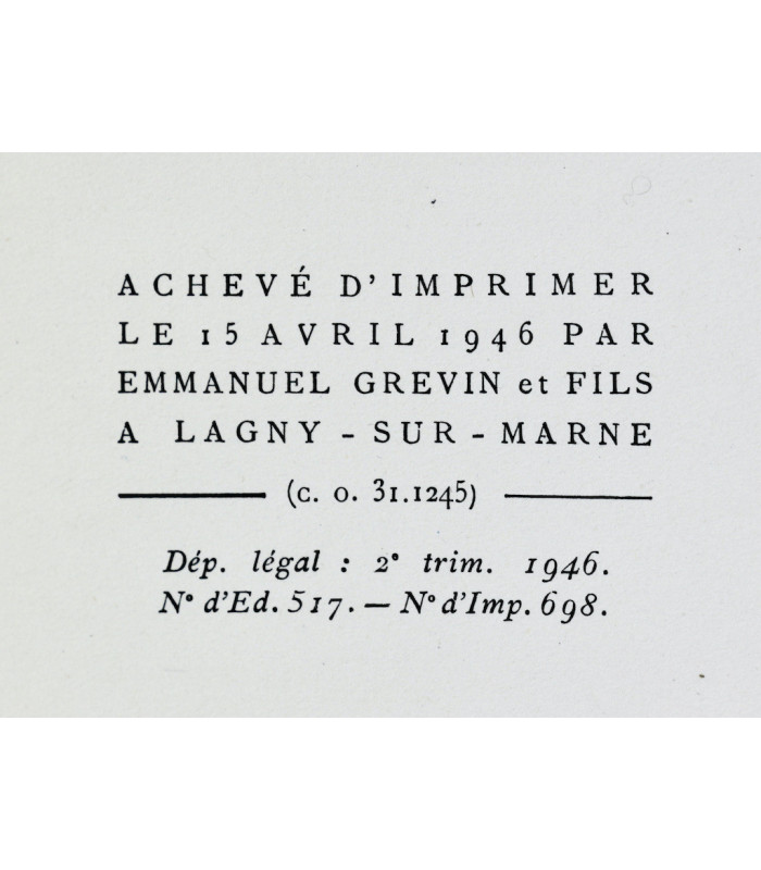 MONTHERLANT (Henry de) - Les Olympiques. Mors et vita. Encore un instant de bonheur. Pasiphaé - BONET (Paul)