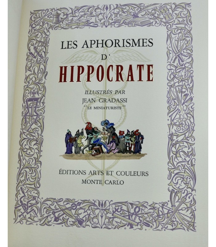HIPPOCRATE - Les Aphorismes - GRADASSI (Jean)