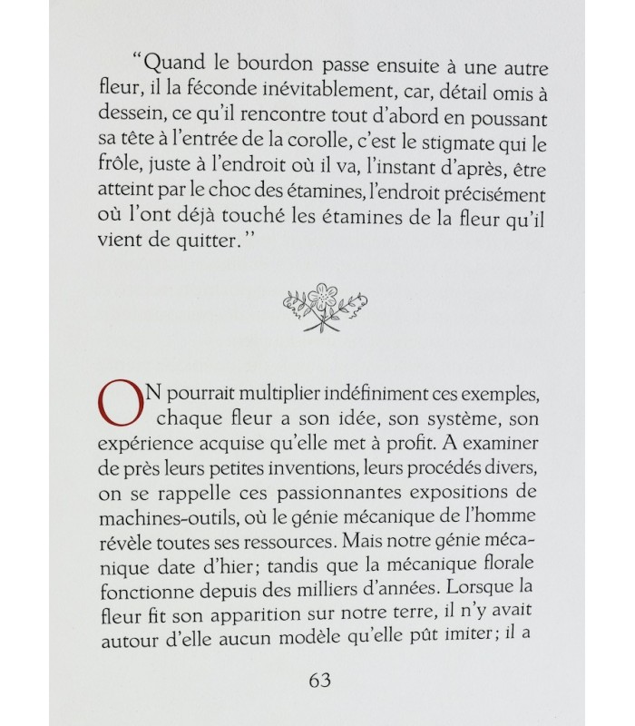 MAETERLINCK (Maurice) - L’Intelligence des Fleurs - NOTTON (Tavy)