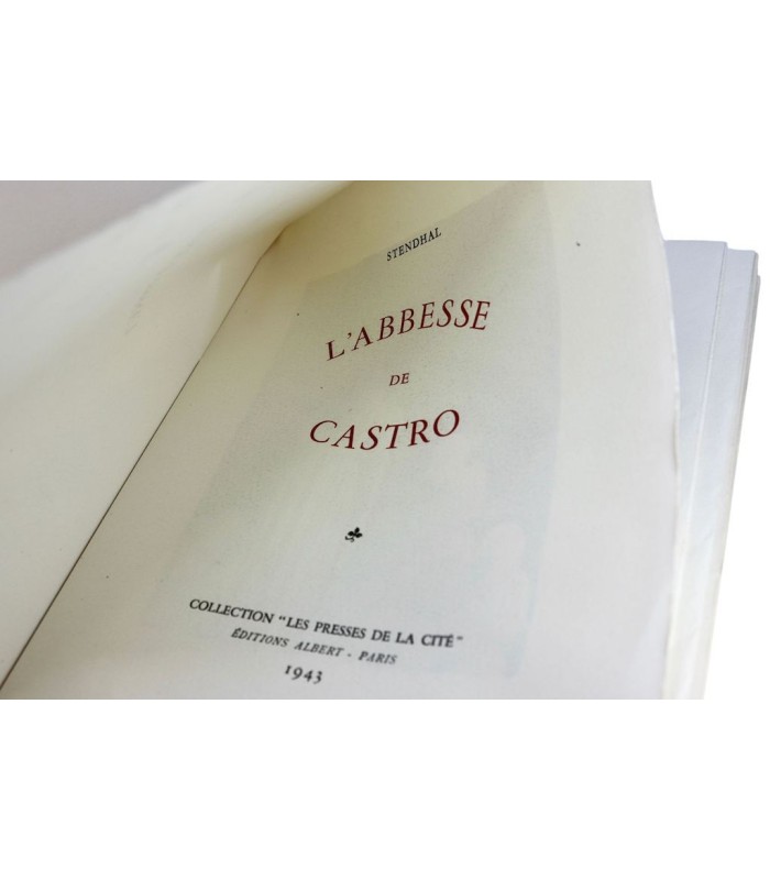 STENDHAL - L’Abbesse de Castro - LEROY (Maurice)