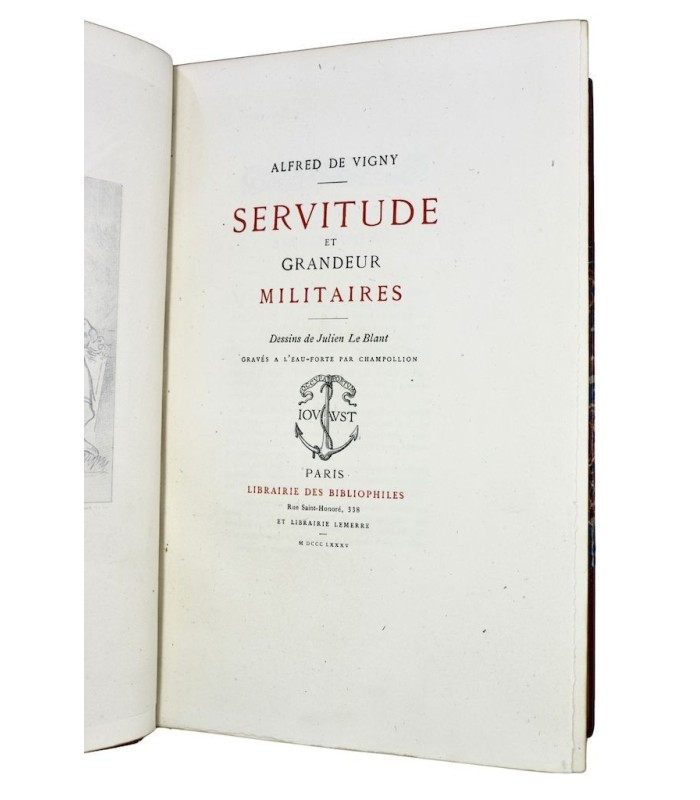 VIGNY (Alfred de) - Servitude et grandeur militaire - LE BLANT (Julien)