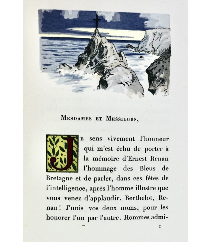 FRANCE (Anatole) - Discours prononcé à l'inauguration de la statue de Ernest Renan - SOLOMKO (Serge de)