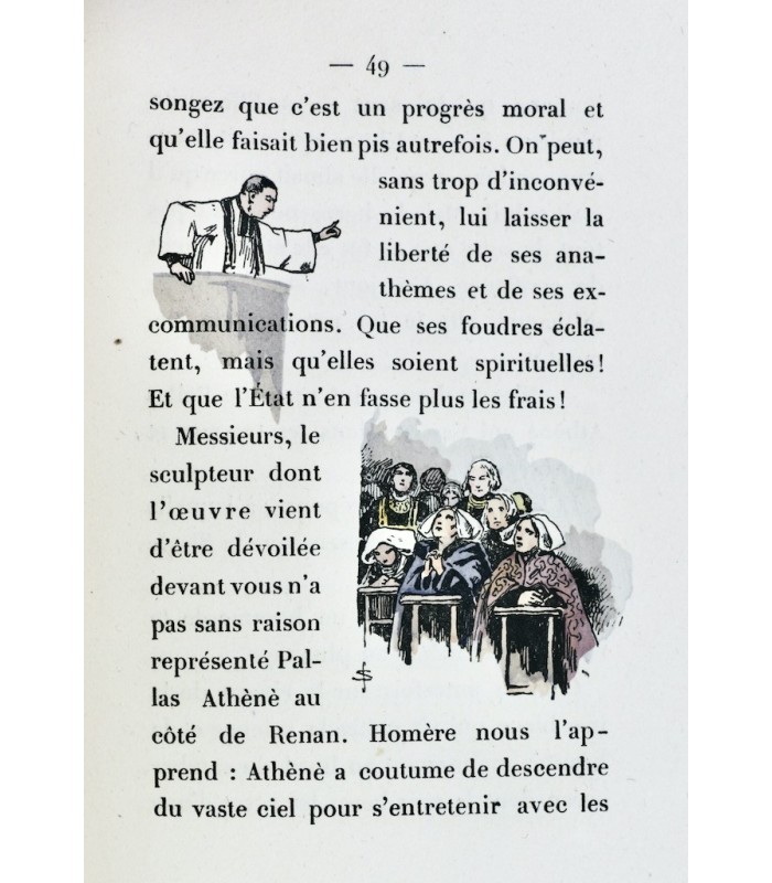 FRANCE (Anatole) - Discours prononcé à l'inauguration de la statue de Ernest Renan - SOLOMKO (Serge de)