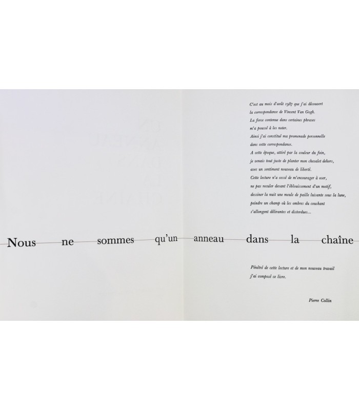 VAN GOGH (Vincent) - Un anneau dans la chaîne. Extraits de la correspondance de Vincent Van Gogh - COLLIN (Pierre)