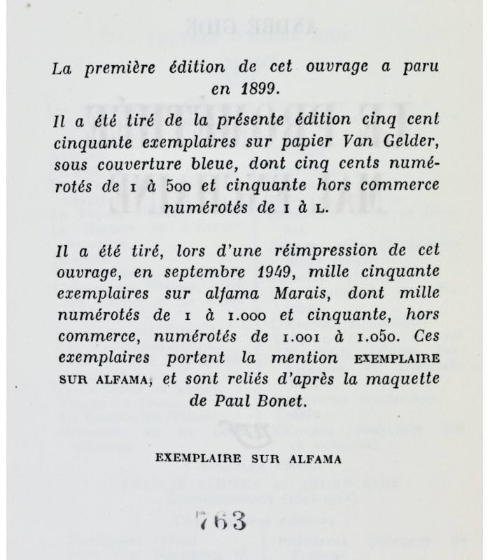 GIDE (André) - Le Prométhée mal enchaîné - BONET (Paul)