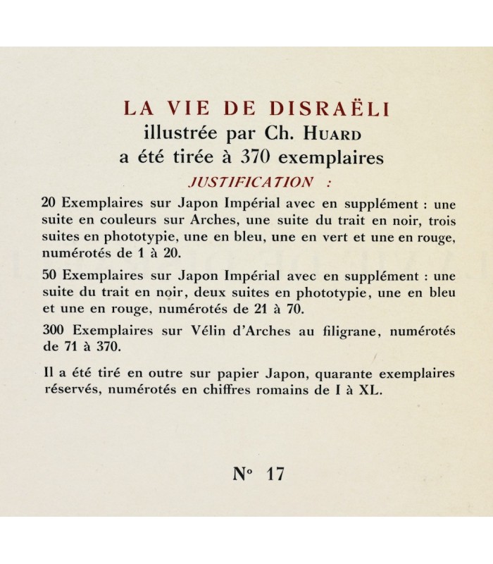 MAUROIS (André) - La Vie de Disraëli - HUARD (Charles)