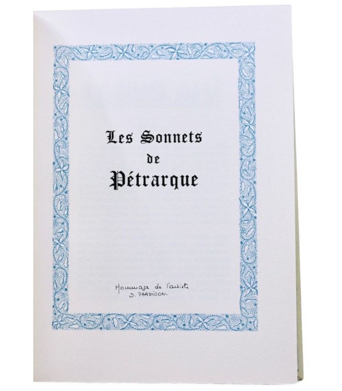 PÉTRARQUE - Les Sonnets de Pétrarque - PARDIGON (Dominique)