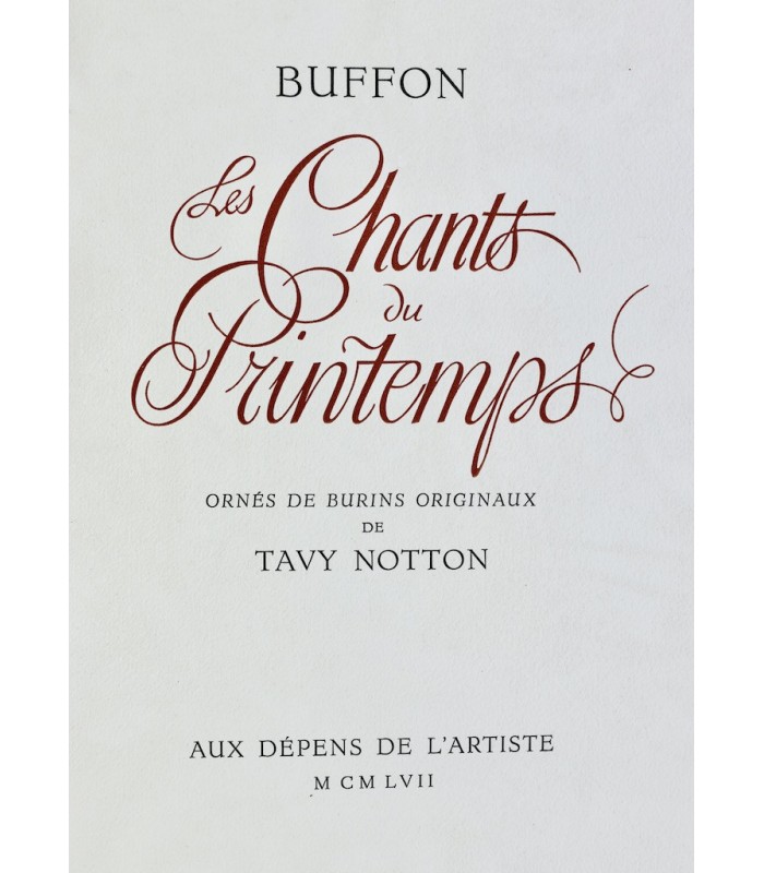 BUFFON - Les Chants du printemps - NOTTON (Tavy)