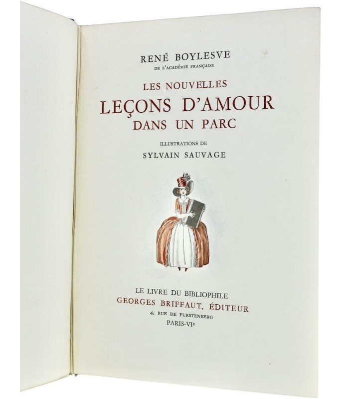 BOYLESVE (René) - La leçon d'amour dans un parc. Les nouvelles leçons d'amour dans un parc - SAUVAGE (Sylvain)