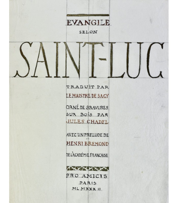 LE MAISTRE DE SACY - Évangile selon Saint-Luc - CHADEL (Luc)