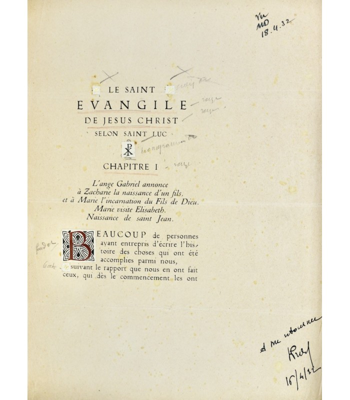 LE MAISTRE DE SACY - Évangile selon Saint-Luc - CHADEL (Luc)