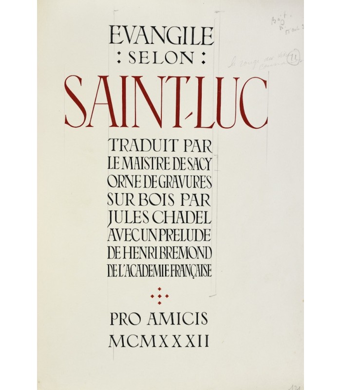 LE MAISTRE DE SACY - Évangile selon Saint-Luc - CHADEL (Luc)