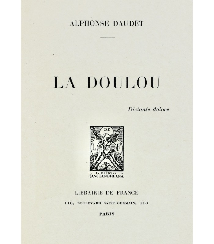 DAUDET (Alphonse) - La Doulou