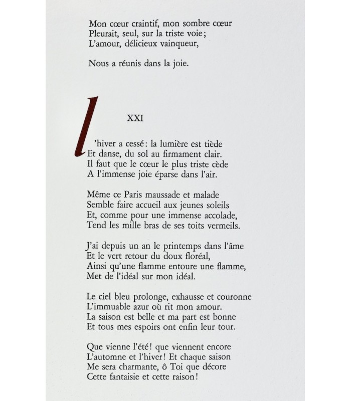 VERLAINE (Paul) - Chansons pour elle - MATHONNAT (Michel)