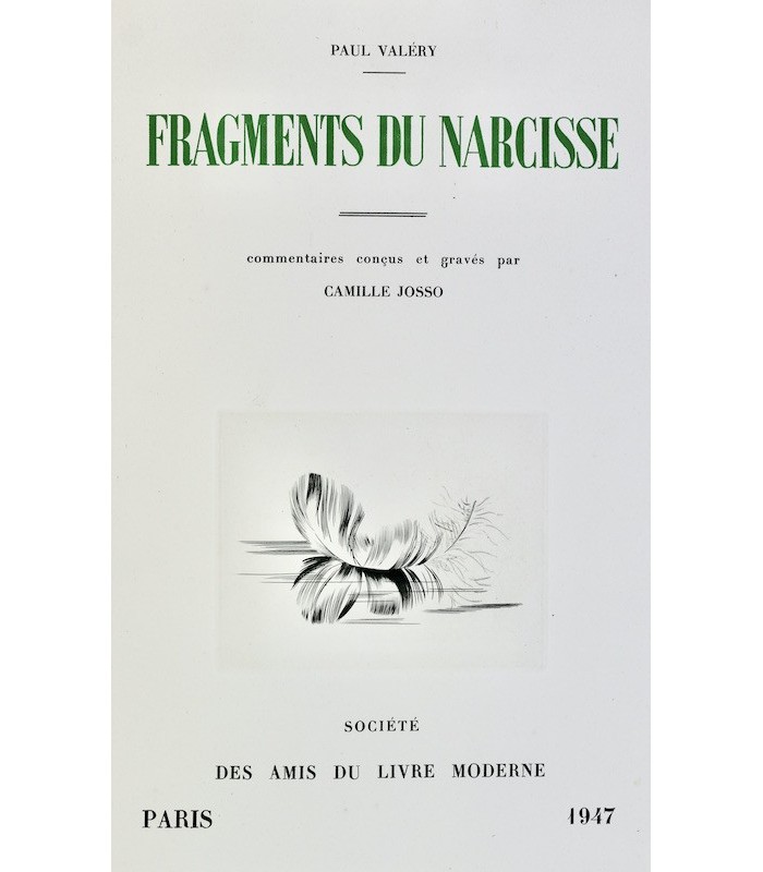VALÉRY (Paul) - Fragments du Narcisse - JOSSO (Camille)