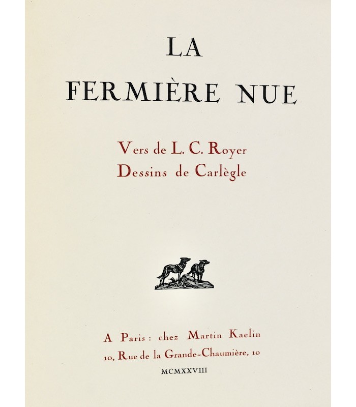 ROYER (Louis-Charles) - La Fermière nue - CARLÈGLE (Charles-Émile Egli, dit)