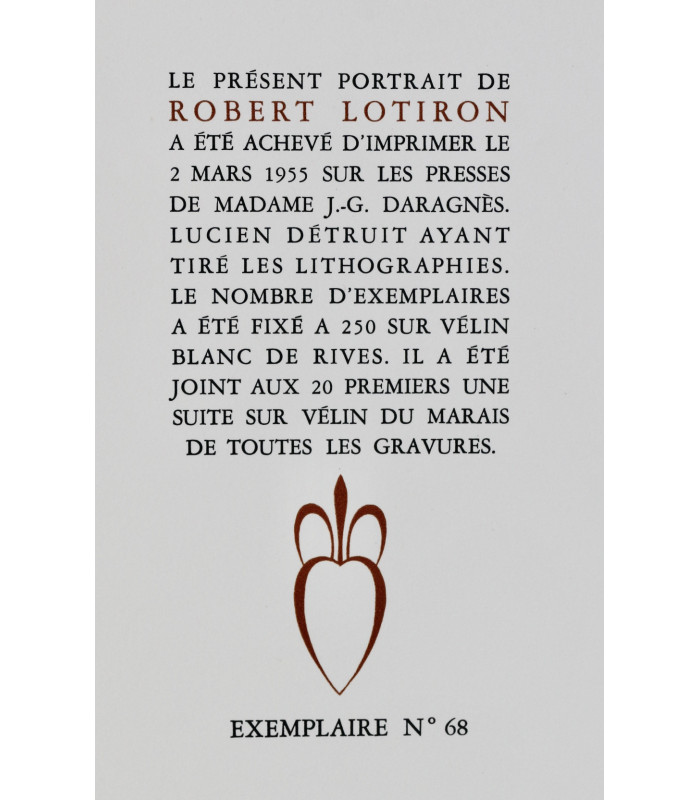 ROGER-MARX (Claude) - Portrait de Robert Lotiron