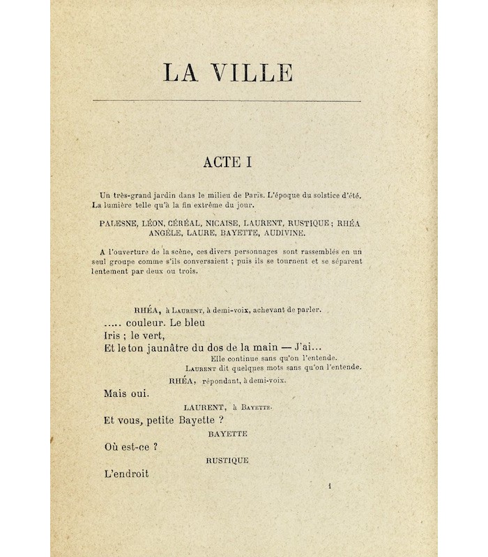 CLAUDEL (Paul) - La Ville
