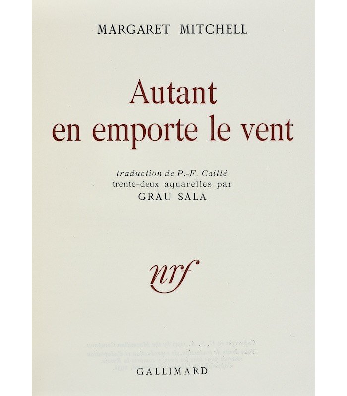 MITCHELL (Margaret) - Autant en emporte le vent - BONET (Paul)