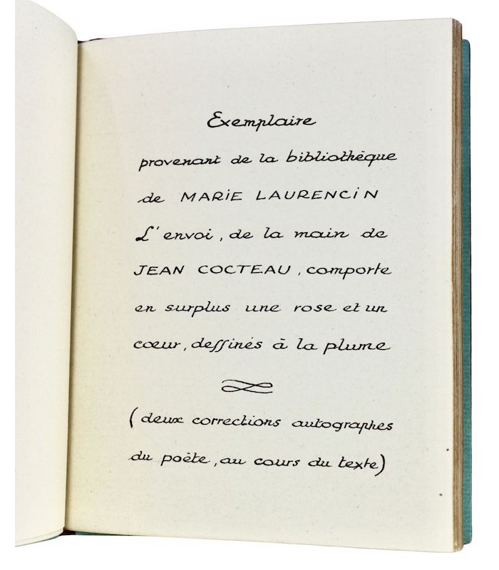 COCTEAU (Jean) - La Rose de François - LAURENCIN (Marie)