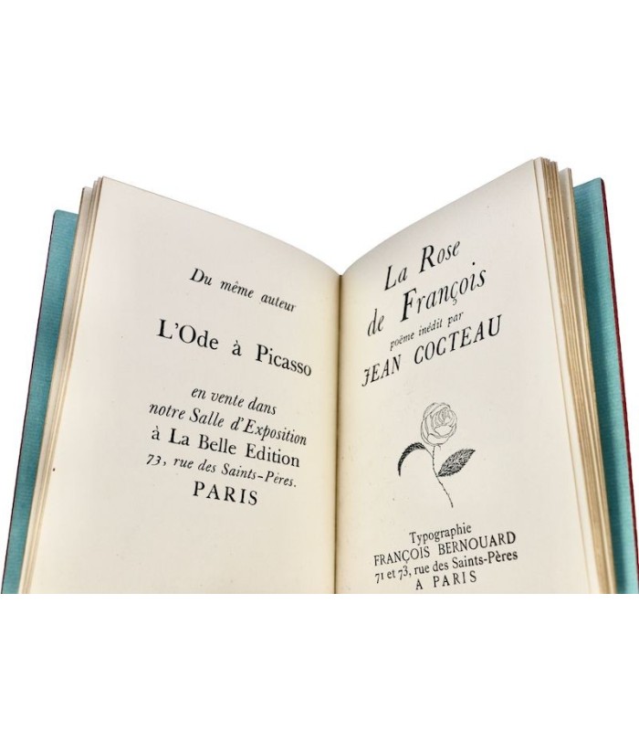 COCTEAU (Jean) - La Rose de François - LAURENCIN (Marie)