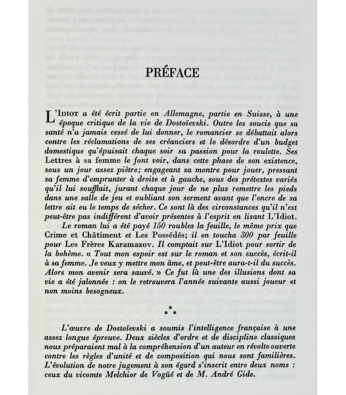DOSTOÏEVSKI (Fiodor) - L’Idiot - HOLLENSTEIN