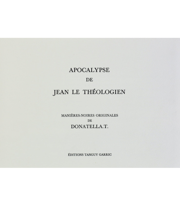 SAINT-JEAN - Apocalypse de Jean le Théologien - DONATELLA