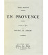 HENRIOT (Émile) - En Provence - DE LAMBERT (Maurice)