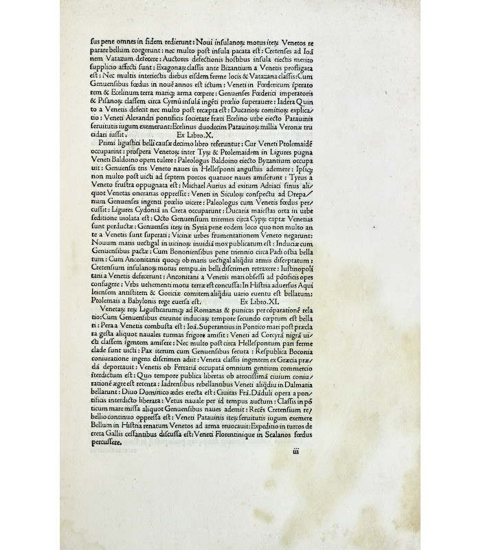 [INCUNABLE VENISE] SABELLICUS - M. Antonii Coccii Sabellici Rerum Venetarum [...]