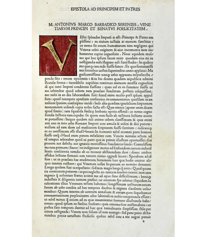 [INCUNABLE VENISE] SABELLICUS - M. Antonii Coccii Sabellici Rerum Venetarum [...]