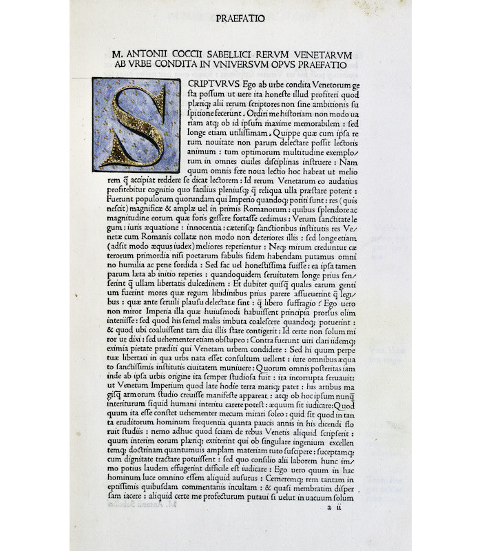 [INCUNABLE VENISE] SABELLICUS - M. Antonii Coccii Sabellici Rerum Venetarum [...]