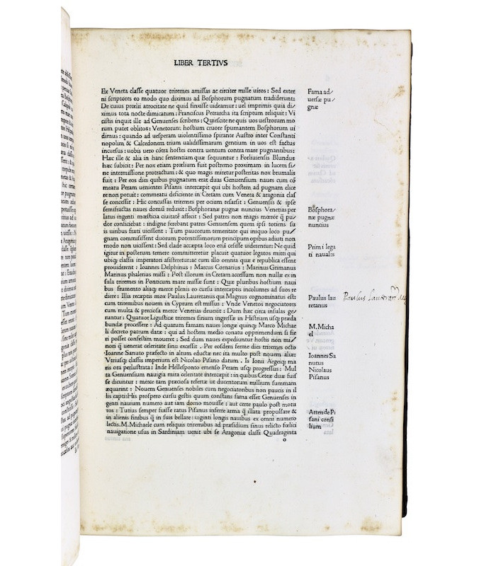 [INCUNABLE VENISE] SABELLICUS - M. Antonii Coccii Sabellici Rerum Venetarum [...]