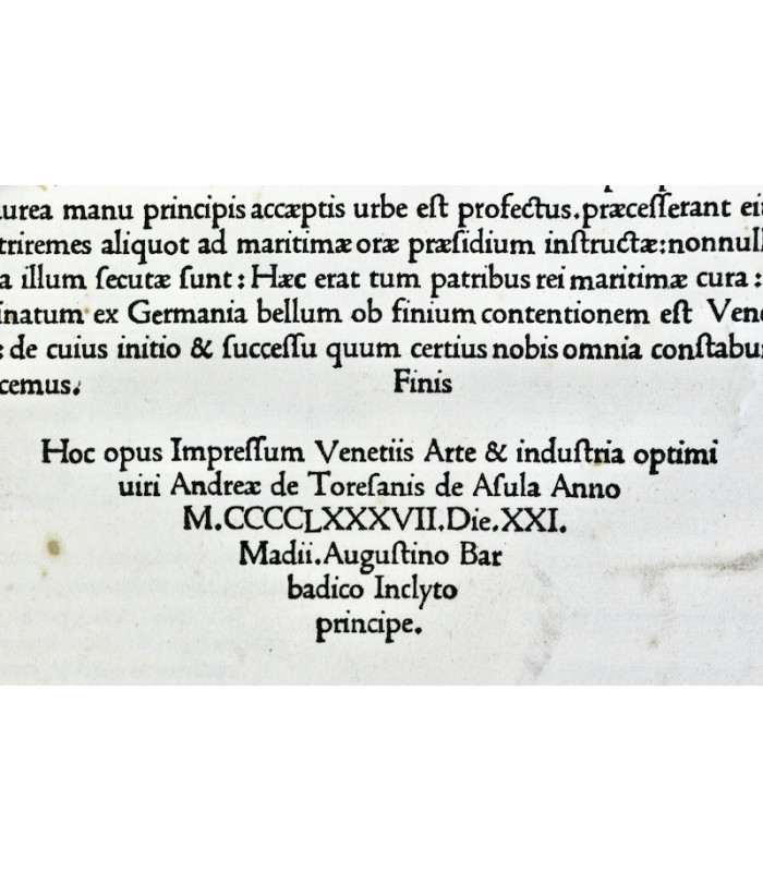 [INCUNABLE VENISE] SABELLICUS - M. Antonii Coccii Sabellici Rerum Venetarum [...]
