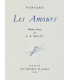 RONSARD (Pierre de) - Les Amours - BÉCAT (Paul-Émile)
