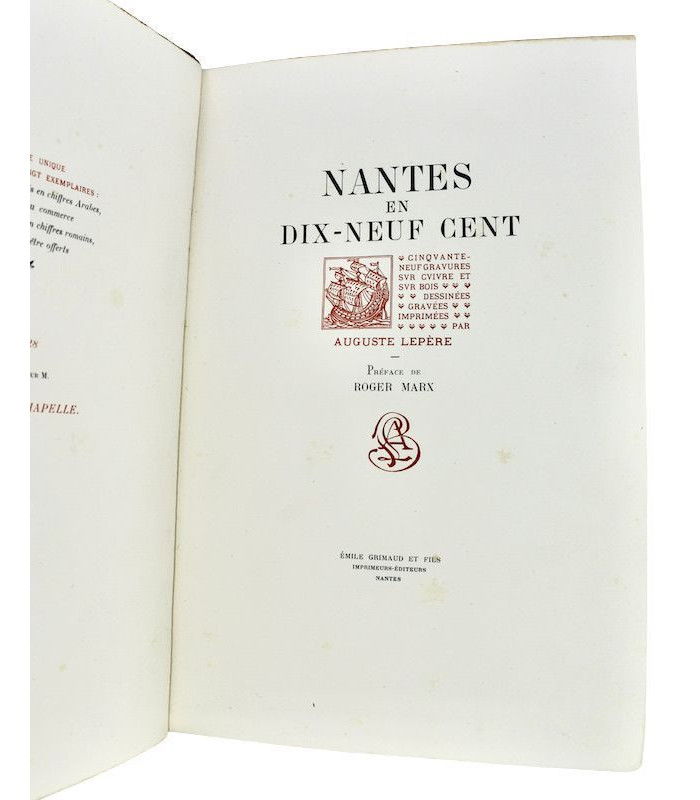 MARX (Roger) - Nantes en dix-neuf cent - LEPÈRE (Auguste)