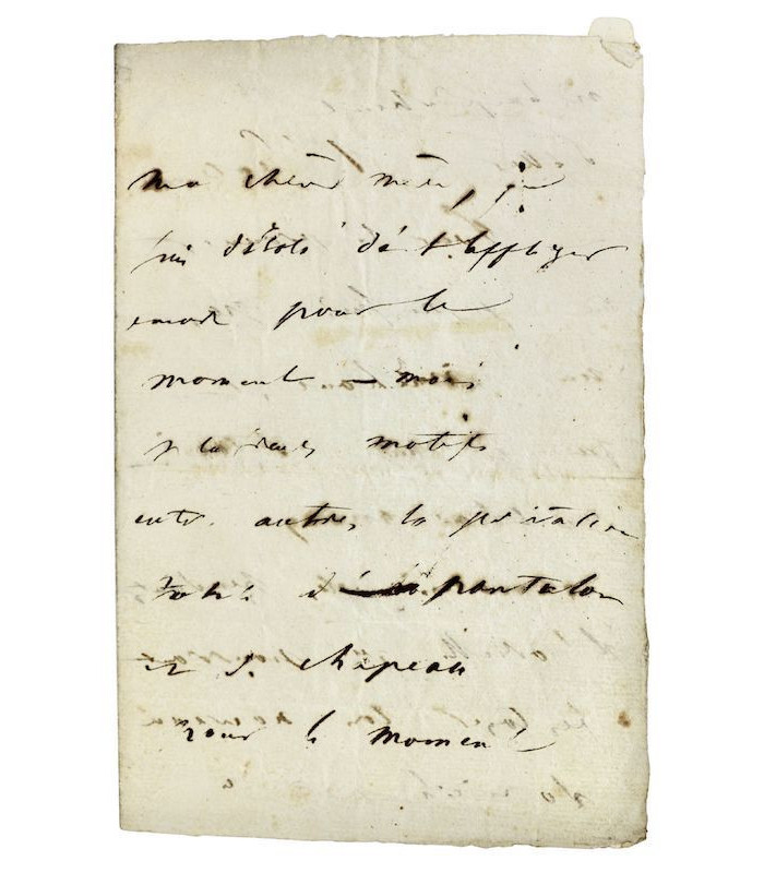 BAUDELAIRE (Charles) - "pour te prouver que je ne suis pas un méchant, je t’ai envoyé ce matin des pendentifs d’oreilles"
