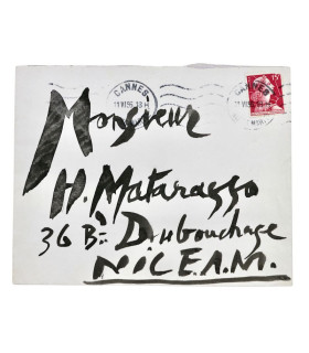 PICASSO (Pablo) - Enveloppe autographe signée