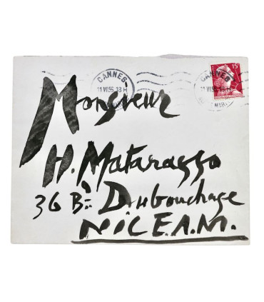 PICASSO (Pablo) - Enveloppe autographe signée