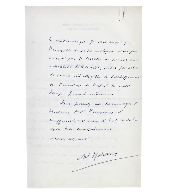 MALRAUX (André) - Ensemble de 5 lettres autographes, 2 lettres tapuscrites et une carte autographe signées
