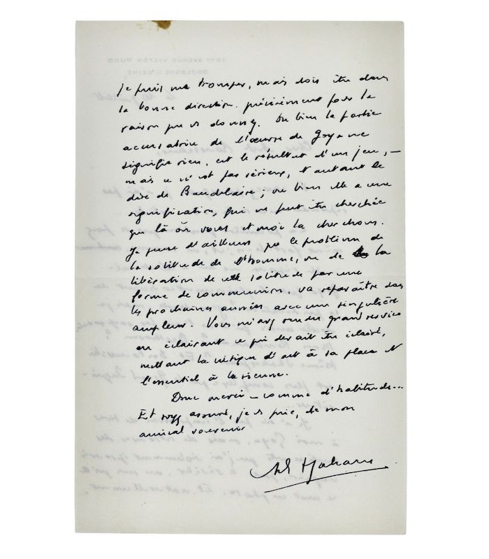 MALRAUX (André) - Ensemble de 5 lettres autographes, 2 lettres tapuscrites et une carte autographe signées