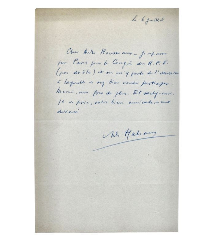 MALRAUX (André) - Ensemble de 5 lettres autographes, 2 lettres tapuscrites et une carte autographe signées