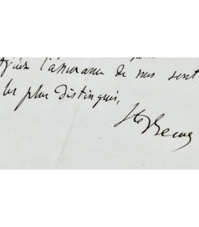SAINTE-BEUVE (Charles-Augustin) - "Je serais charmé, d’avoir l’honneur de vous connaître personnellement et de causer avec vous"