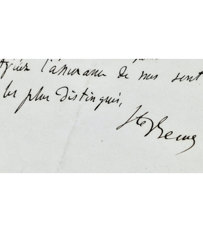 SAINTE-BEUVE (Charles-Augustin) - "Je serais charmé, d’avoir l’honneur de vous connaître personnellement et de causer avec vous"